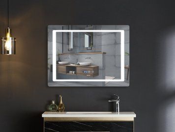 Дзеркало Mixxus Style MR03-80x60 (годинник+температура, Led-підсвічування, антизапотівання) (MI6005) MI6005 фото