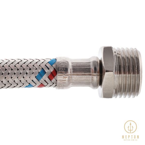 Гнучкий шланг для підключення води гайка 1/2'' - Штуцер 1/2'' (100 см) Zerix (ZX1565) ZX1565 фото