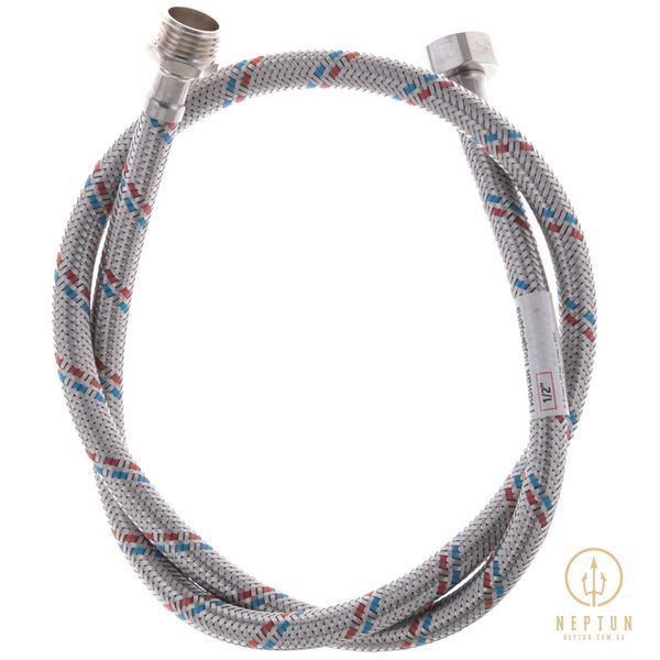 Гнучкий шланг для підключення води гайка 1/2'' - Штуцер 1/2'' (100 см) Zerix (ZX1565) ZX1565 фото