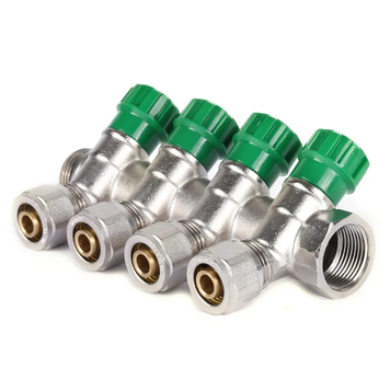 Колектор вентильний з фітингом Koer KR.1123-4 3/4"x4 ways (KR2831) KR2831 фото