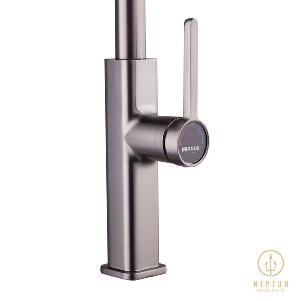 Змішувач для кухні з висувним виливом Mixxus Premium HAMMER 014 GRAPHITE (MI6955) MI6955 фото
