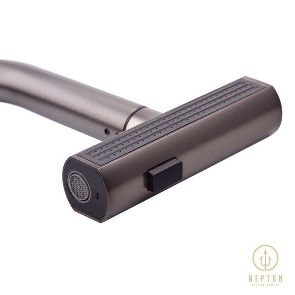 Змішувач для кухні з висувним виливом Mixxus Premium HAMMER 014 GRAPHITE (MI6955) MI6955 фото