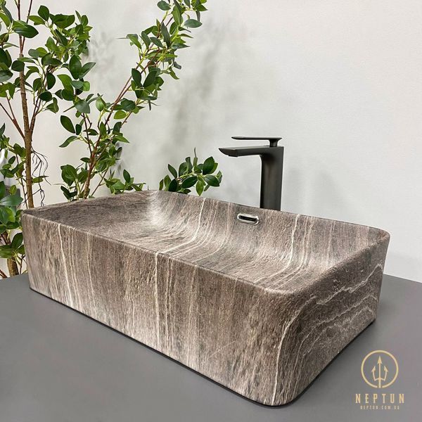 Умивальник накладний VBI ARABBA M DARK STONE MATT (VBI-013503) VBI-013503 фото