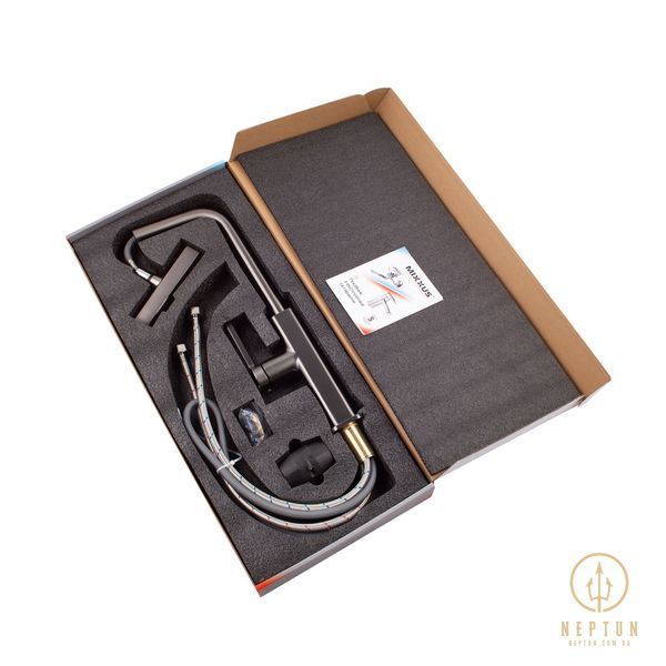 Змішувач для кухні з висувним виливом Mixxus Premium HAMMER 014 GRAPHITE (MI6955) MI6955 фото