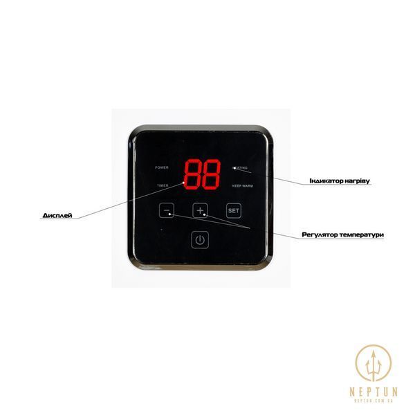 Mixxus EWH-15080 CUBE DRY 80 л водонагрівач "Квадрат", сухий тен 2,0 kW (WH0618) WH0618 фото