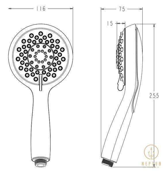 Лійка для душу Koer KP-0407-01 ручна (5 функцій) (KR5411) KR5411 фото