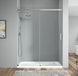 Дверь в нишу Koer SR SD02-140x200-TR-01 прозрачное стекло Easy Clean 8мм, хром (KR5383) KR5383 фото 2