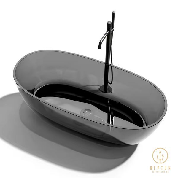 Ванна VBI VESUVIO BLACK 170 x 78 отдельностоящая стеклянная (VBI-075001) VBI-075001 фото
