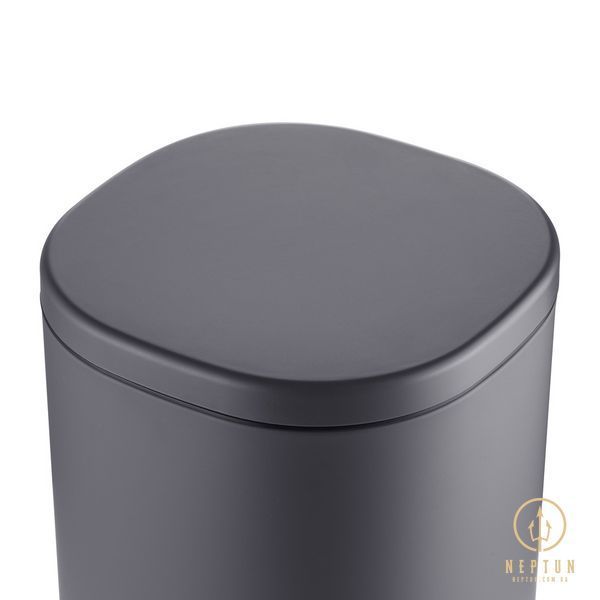 Відро для сміття з плавним закриттям овальне Mixxus Premium Olivary-TC0105 Graphite 5 л колір графіт (MI7063) MI7063 фото