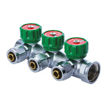 Колектор вентильний з фітингом Koer KR.1122-3 1"x3 ways (KR2654) KR2654 фото