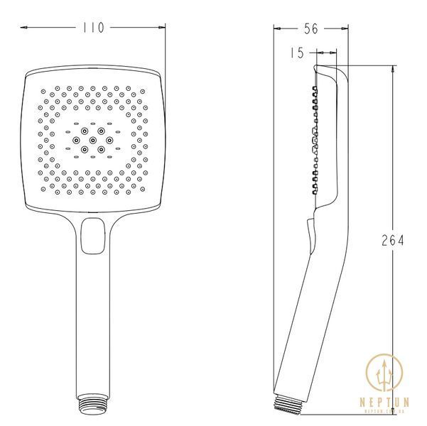 Лійка для душу Koer KP-0409-01 ручна (4 функції) (KR5413) KR5413 фото