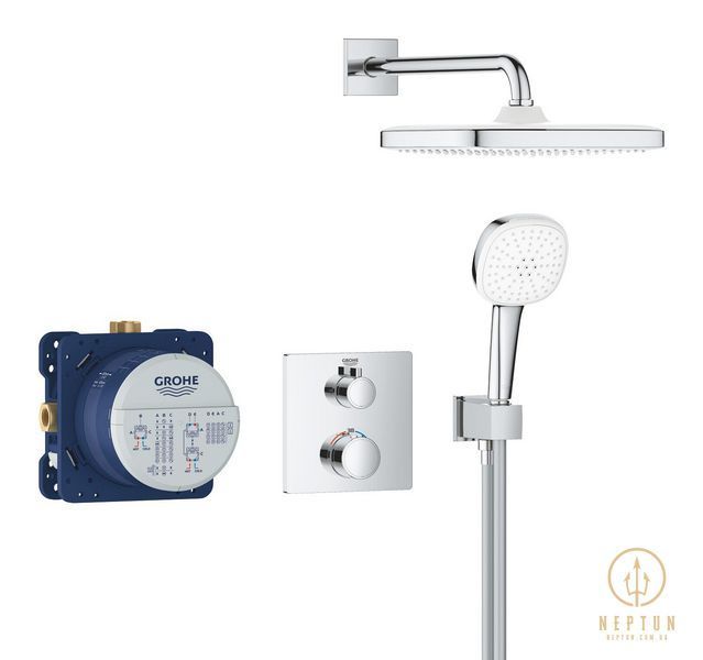 Душова система прихованого монтажу з термостатом Grohe Grohtherm (34871000) 34871000 фото