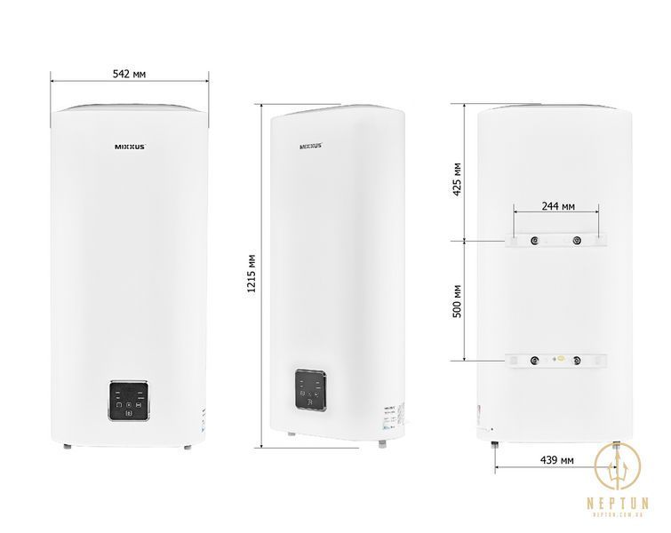 Водонагреватель "Плоский" MIXXUS EWH-09100 FLAT WET накопительный 100 л, мокрый тен 2 kW (WH0596) WH0596 фото