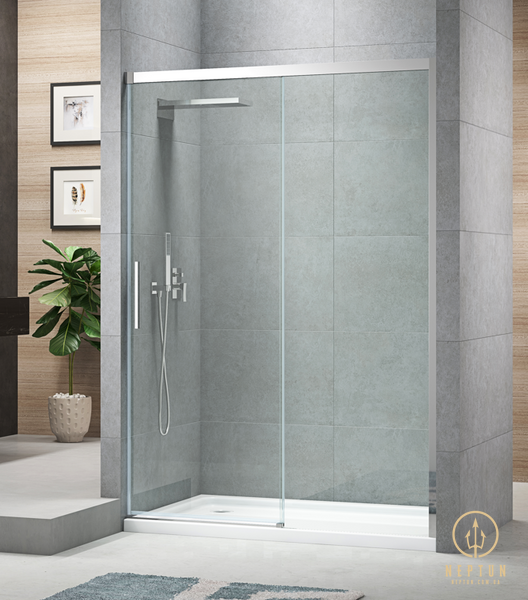 Дверь в нишу Koer SR SD05-140x200-TR-01 прозрачное стекло Easy Clean 6мм, хром (KR5406) KR5406 фото