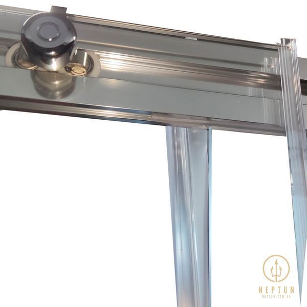 Дверь в нишу Koer SR SD05-140x200-TR-01 прозрачное стекло Easy Clean 6мм, хром (KR5406) KR5406 фото