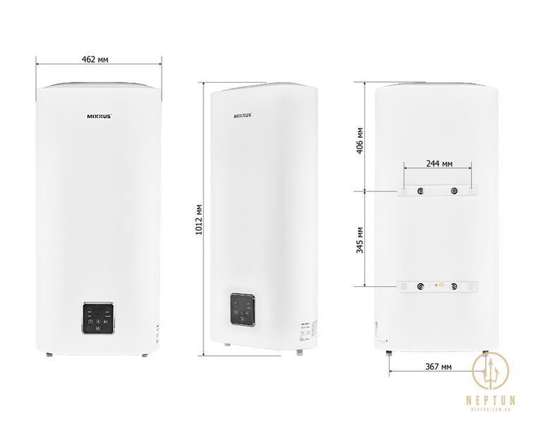 Водонагреватель "Плоский" MIXXUS EWH-10050 FLAT DRY накопительный 50 л, сухой тен 2 kW (WH0597) WH0597 фото