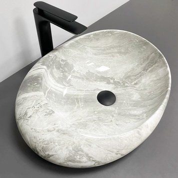 Умивальник накладний VBI RICCIA LIGHT STONE GLOSSY (VBI-017202) VBI-017202 фото