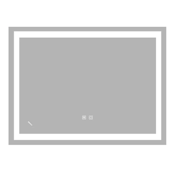 Дзеркало Zerix Kubix MR03-80x60-REVERSE з LED Touch, Anti-fog, димером, регулятором яскравості (ZX6053) ZX6053 фото