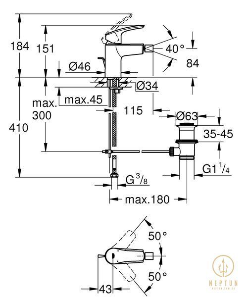 Змішувач для біде Grohe Eurosmart New (32929003) 32929003 фото