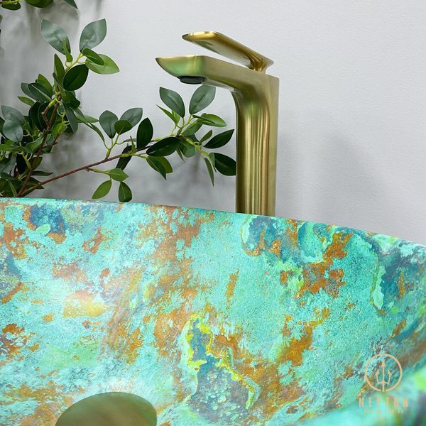 Умивальник накладний VBI PARMA MARBLE GREEN MATT (VBI-011003) VBI-011003 фото