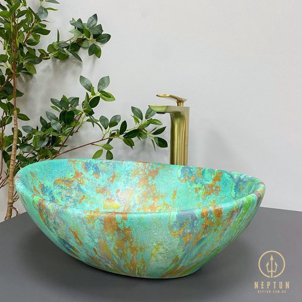 Умивальник накладний VBI PARMA MARBLE GREEN MATT (VBI-011003) VBI-011003 фото