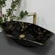 Умывальник (раковина) VBI VENEZIA MARBLE BLACK GLOSSY накладной VBI-012405 фото 4