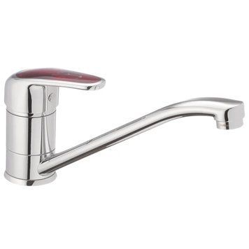 Смеситель для кухни Haiba Magic 555 с красной ручкой (HB0669) HB0669 фото