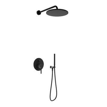 Душевая система KOHLMAN ROXIN 25 BLACK + BOX скрытого монтажа QW210RBR25 фото