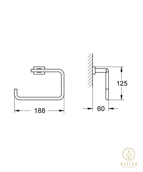 Кільце для рушника Grohe Essentials Cube New (40510001) 40510001 фото