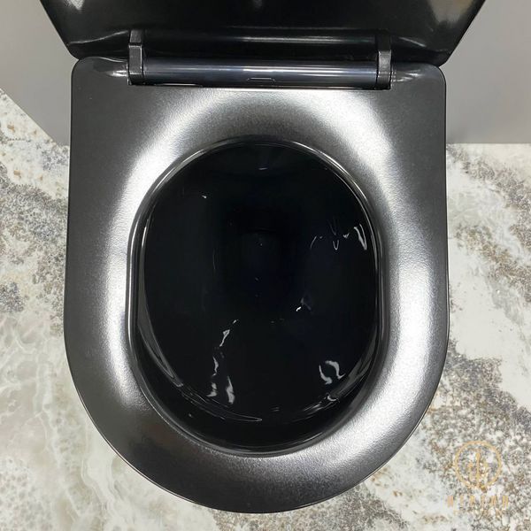Подвесной унитаз VBI VULCANO BLACK GLOSSY VBI-020414 фото