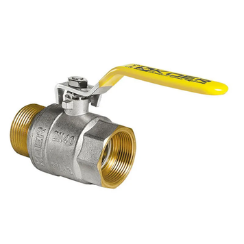 Кран кульовий KOER KR.215.G - 1 1/4" FM ГШВ YELLOW, ручка "важіль" жовта (KR0125) KR0125 фото