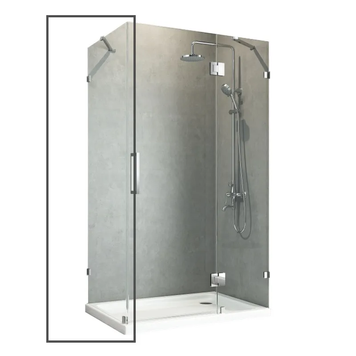 Боковая стенка для кабины Koer SR SW04-80x200-TR-01 прозрачное стекло Easy Clean 10мм, хром (KR5389) KR5389 фото