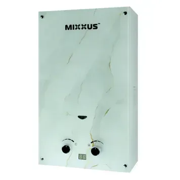 Газова колонка дим. Mixxus GWH-0510 Basic Glass Білий мармур (WH0026) WH0026 фото