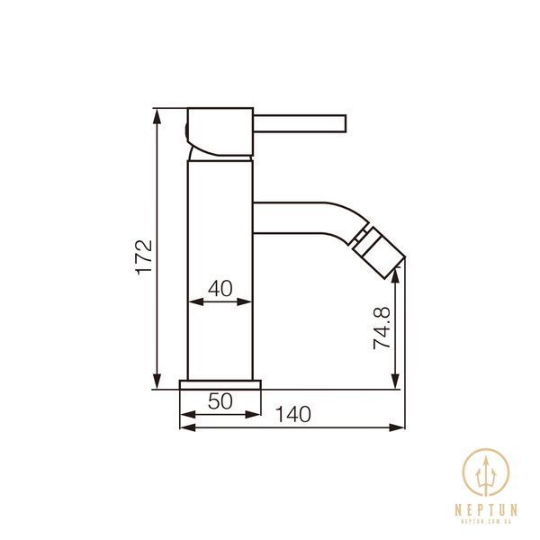 Смеситель для биде VBI MILANO BRUSHED GOLD (VBI-050104BG) VBI-050104BG фото
