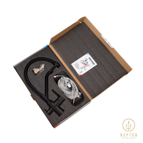 Змішувач для кухні MixxusPremium Gravity 021 BLACK REFL.BLACK (MI6978) MI6978 фото