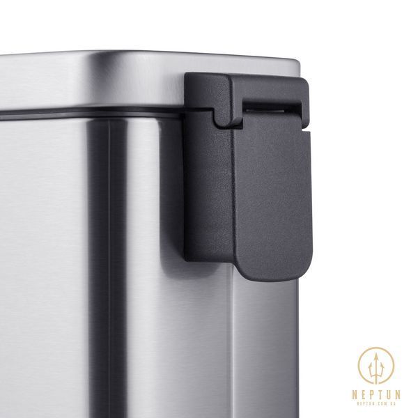 Відро для сміття з плавним закриттям прямокутне Mixxus Premium Quadro-TC0105 SS Color 5л колір нержавійка (MI7062) MI7062 фото