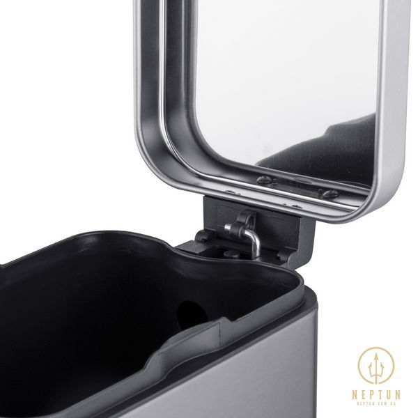 Відро для сміття з плавним закриттям прямокутне Mixxus Premium Quadro-TC0105 SS Color 5л колір нержавійка (MI7062) MI7062 фото