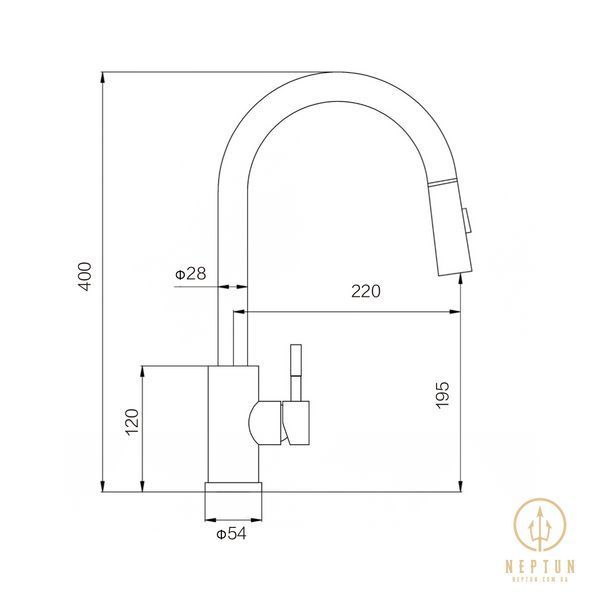 Змішувач для кухні VBI FLUSSO NICKEL (VBI-055000NI) VBI-055000NI фото