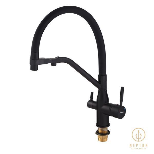 Змішувач для кухні MixxusPremium Gravity 021 BLACK REFL.BLACK (MI6978) MI6978 фото