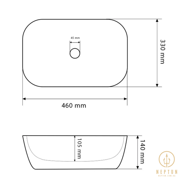 Умивальник (раковина) VBI RAVENNA SAND GLOSSY накладний (VBI-011231) VBI-011231 фото