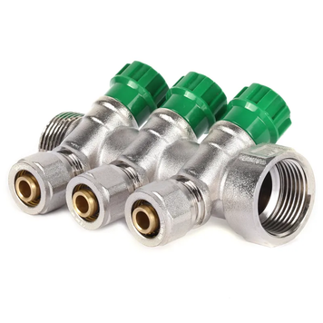 Колектор вентильний з фітингом Koer KR.1124-3 1"x3 ways (KR2833) KR2833 фото