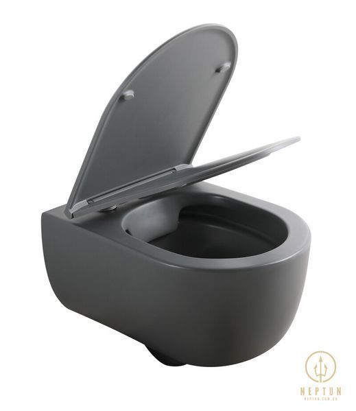 Унитаз подвесной Mixxus Premium TOPPER-0303-R GRAY 495x370x350mm система смыва RIMLESS (MP6657) MP6657 фото