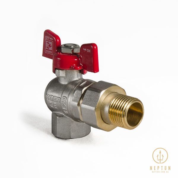 Кран з американкою 1/2" (Koer KR.228) кутовий (KR0016) KR0016 фото