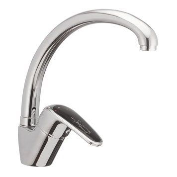 Смеситель для кухни Haiba Magic 011 с черной ручкой (HB0676) HB0676 фото