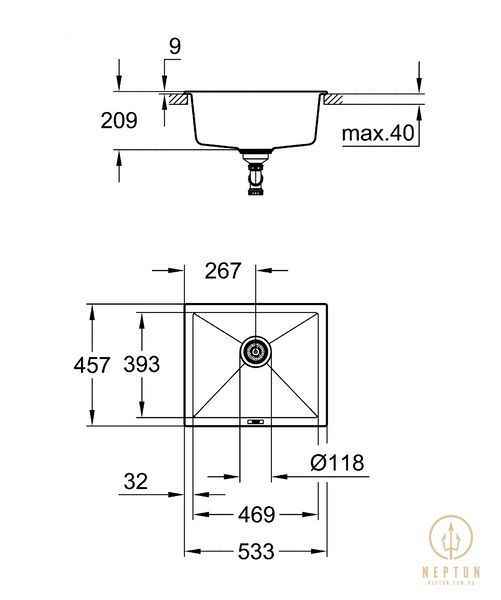 Композитна мийка для кухні Grohe K700U (31654AP0) 31654AP0 фото