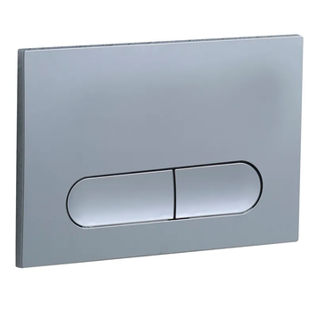 Панель змиву Koer KT-0608-01 240x160x10mm пластикова, кнопка закруглена (колір хром) (KR6124) KR6124 фото