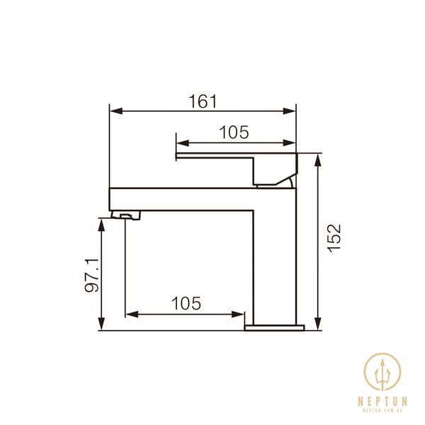 Змішувач для раковини VBI LORENO BRUSHED GOLD низький (VBI-050200BG) VBI-050200BG фото
