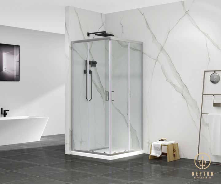 Душова кабіна без піддону Mixxus Premium DIVERSE SC02-90x90x195-TR Chrome прозоре скло 5мм (MI6861) MI6861 фото