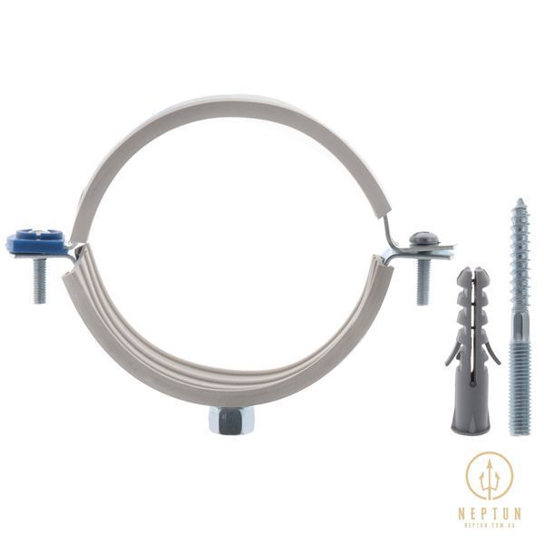 Хомут трубний оцинкований Koer KCB.10.G 3" (87-92) сірий (KR2791) KR2791 фото