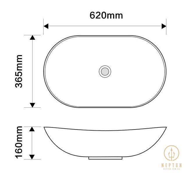 Раковина накладная MIXXUS PREMIUM WAVE-0106 MARBLE 620х360х160mm (MP6560) MP6560 фото
